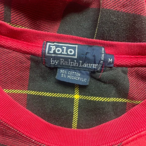 Vintage Polo Ralph Lauren plaid pullover sweatshirt